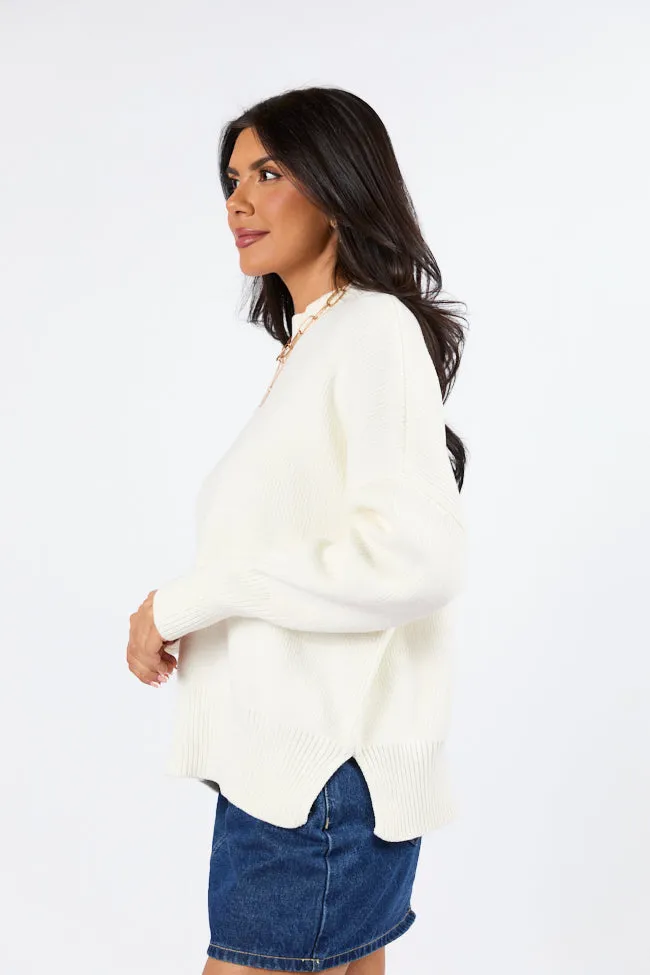 A Great Escape Ivory Oversized Sweater FINAL SALE