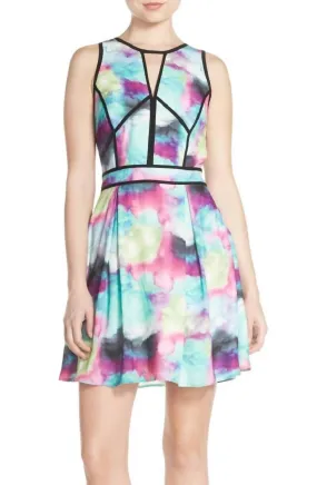 Adelyn Rae - Fit and Flare Sleeveless Mini Cocktail Dress