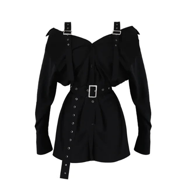 Black Suspender Dress