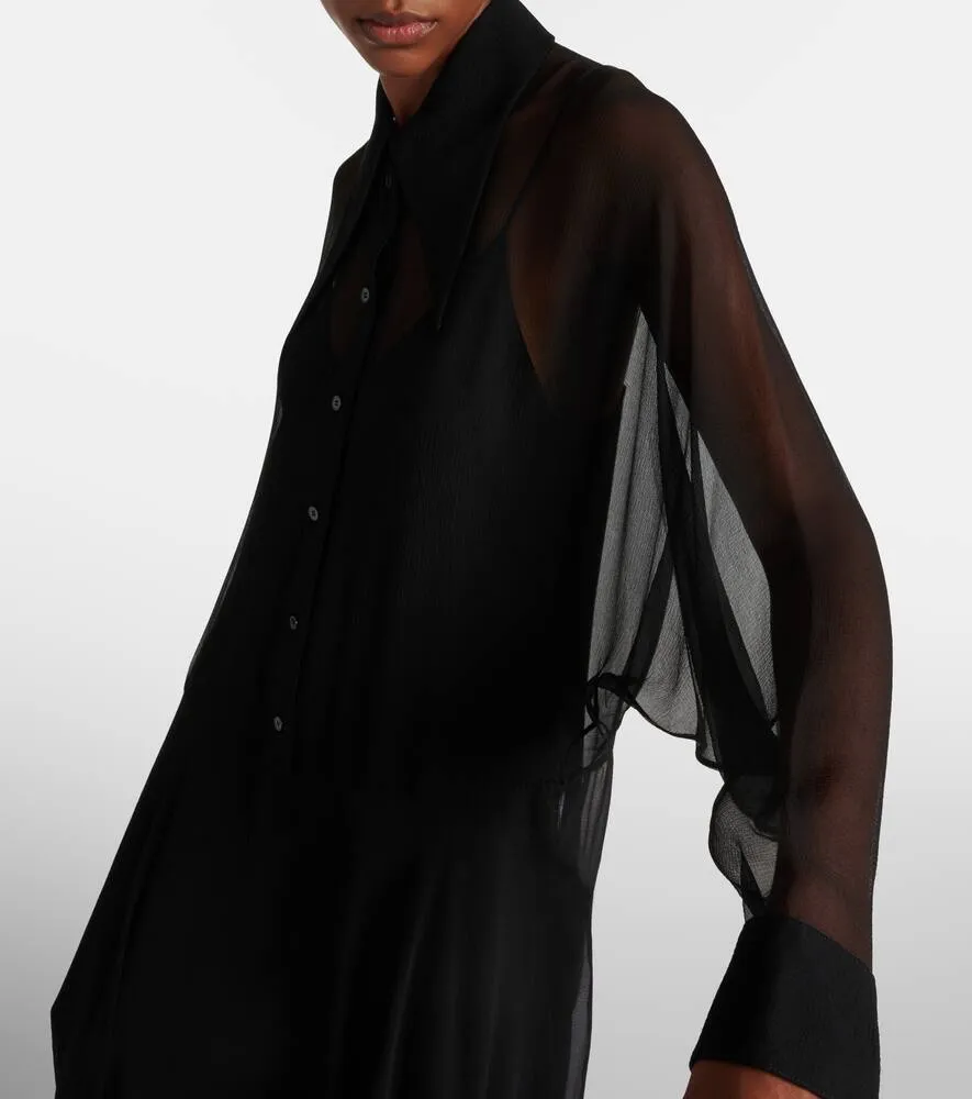 Chlo√É¬© Silk chiffon shirt dress