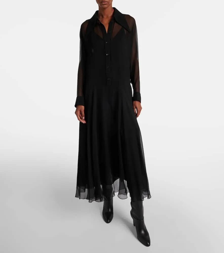 Chlo√É¬© Silk chiffon shirt dress