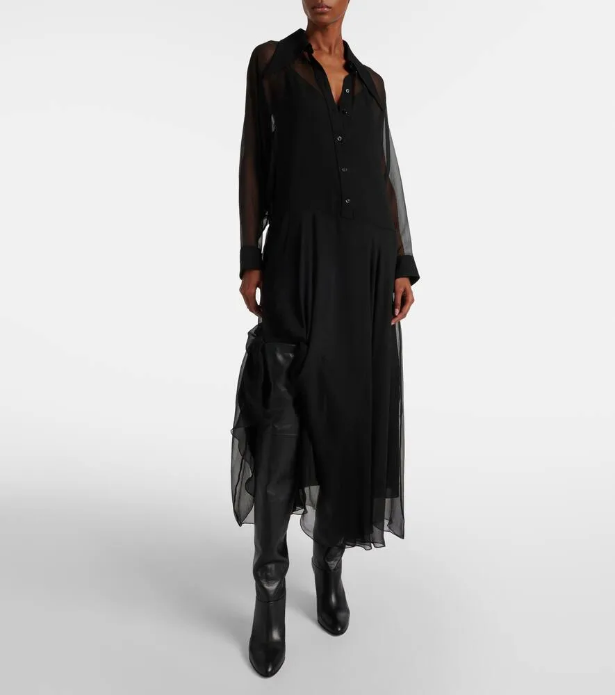 Chlo√É¬© Silk chiffon shirt dress