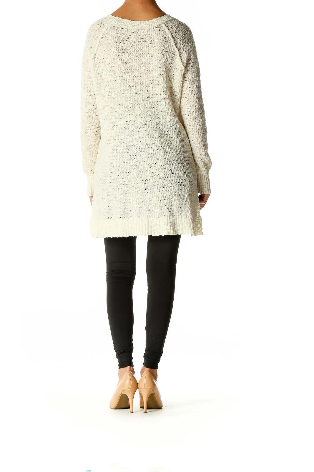 Cream Oversized Knit Sweater