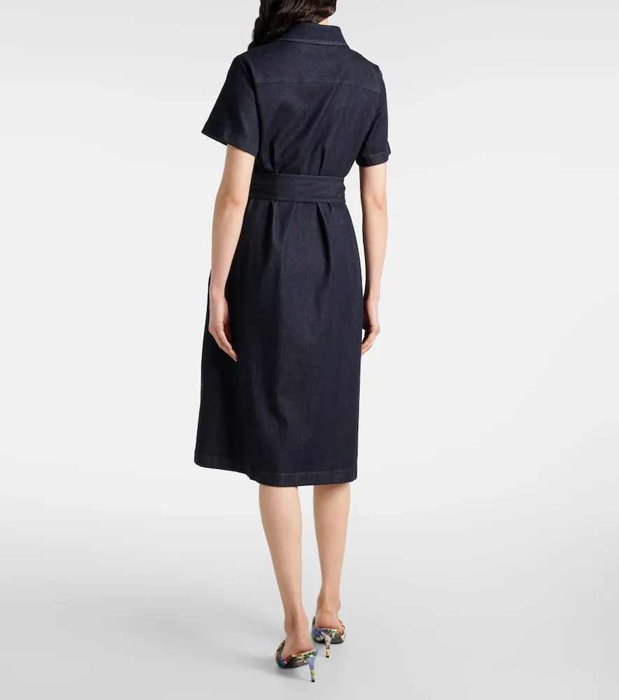 Dolce&Gabbana Belted denim shirt dress