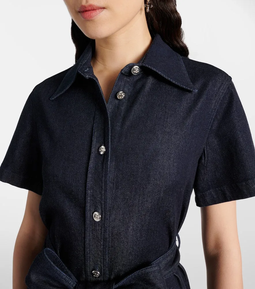 Dolce&Gabbana Belted denim shirt dress