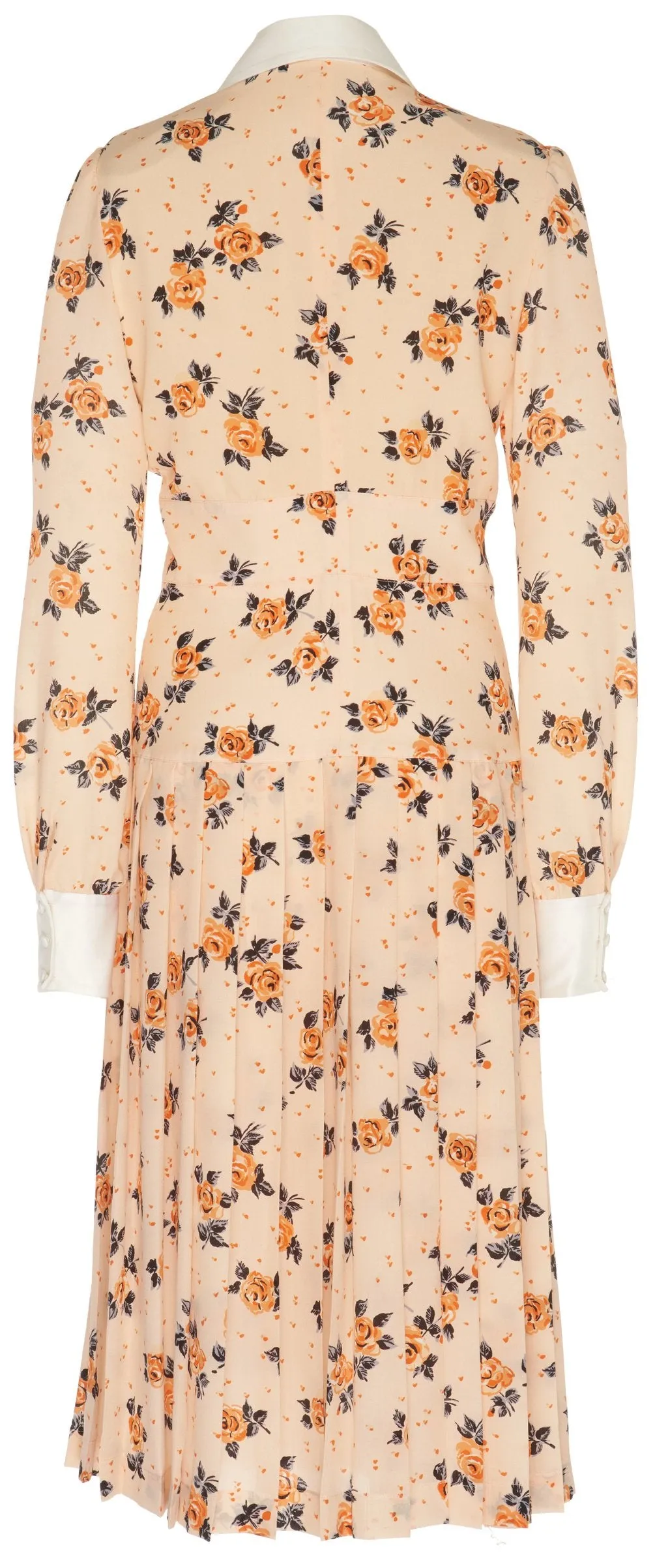 Flower Pleated Shirt Dress