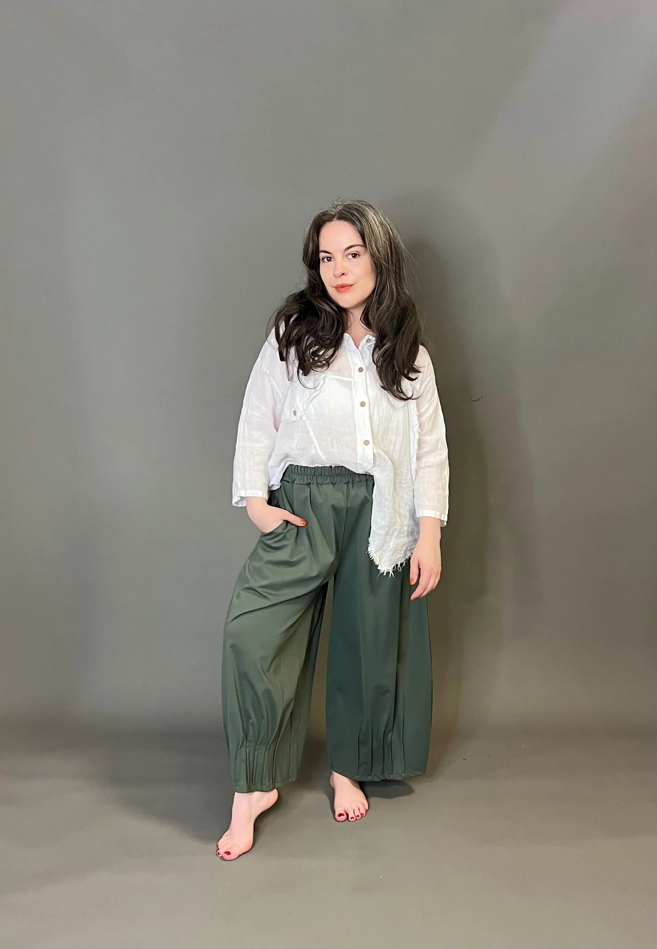 ID Clothing Wide Legged Pleated Trousers