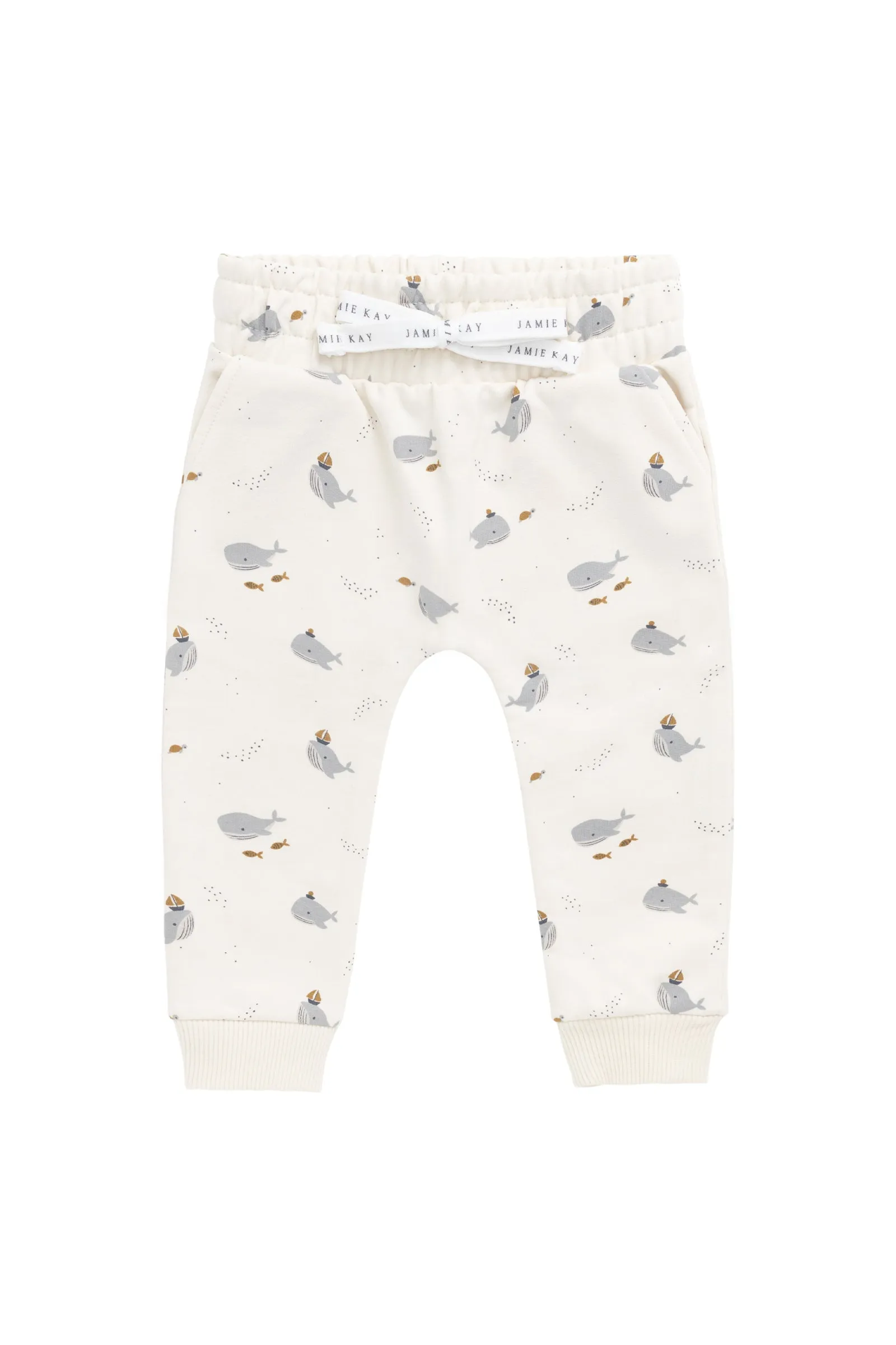 Organic Cotton Morgan Track Pant - Cloud Whales