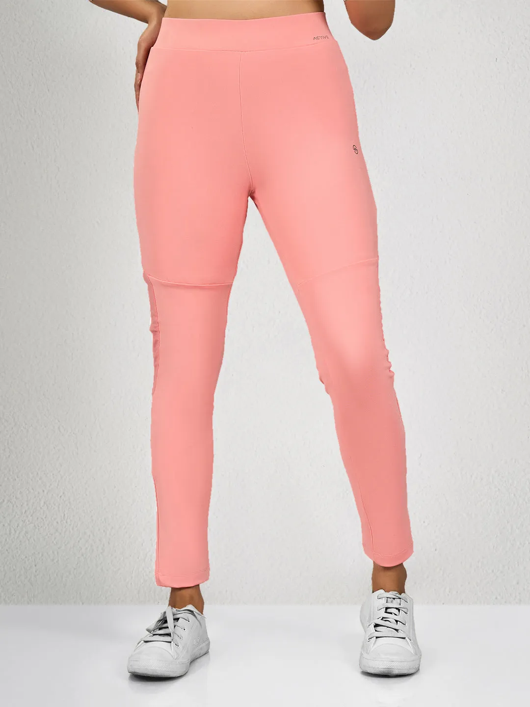 Pink Solid CS Track Pants