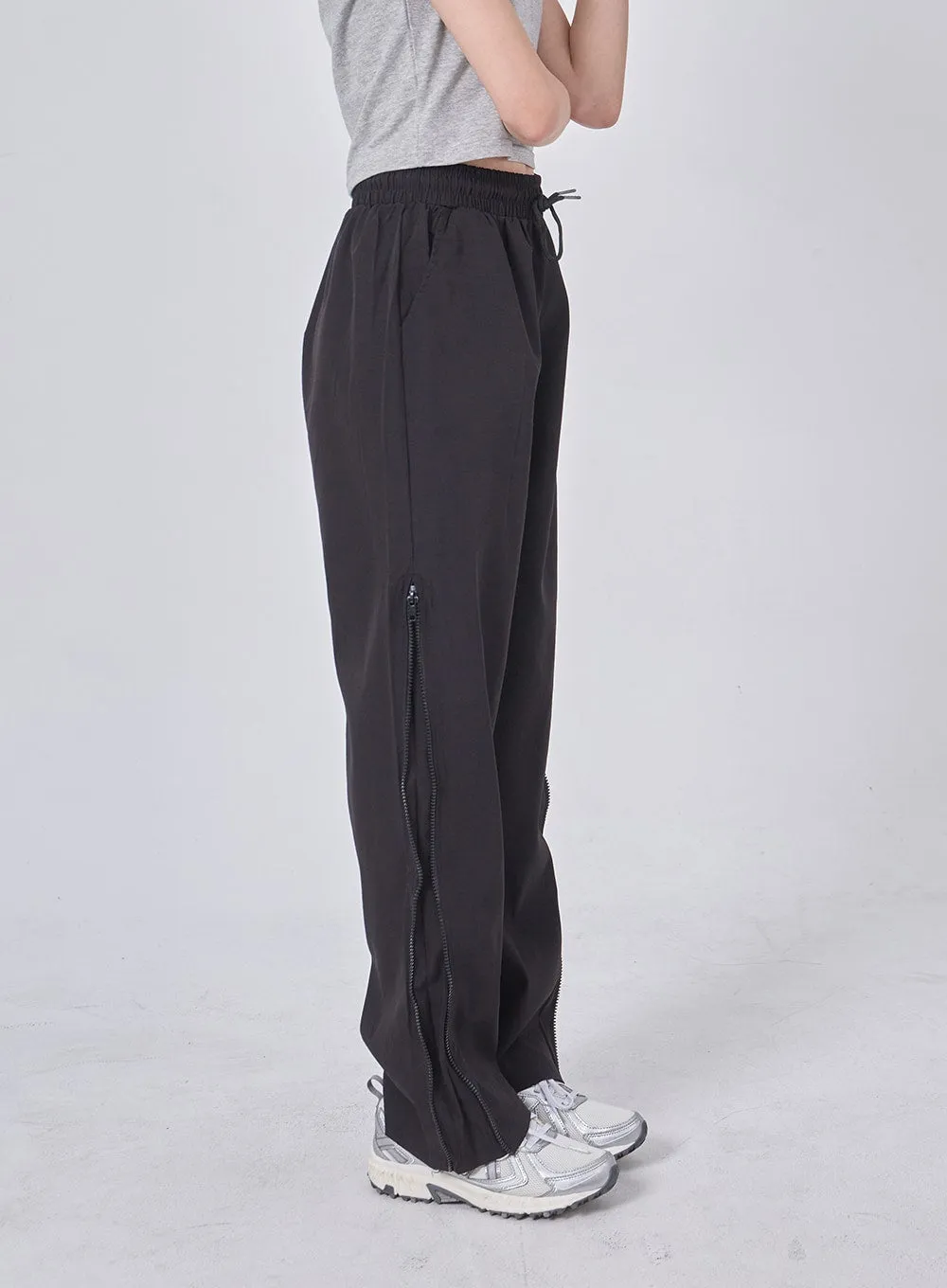 Size Zipper Track Pants IF324