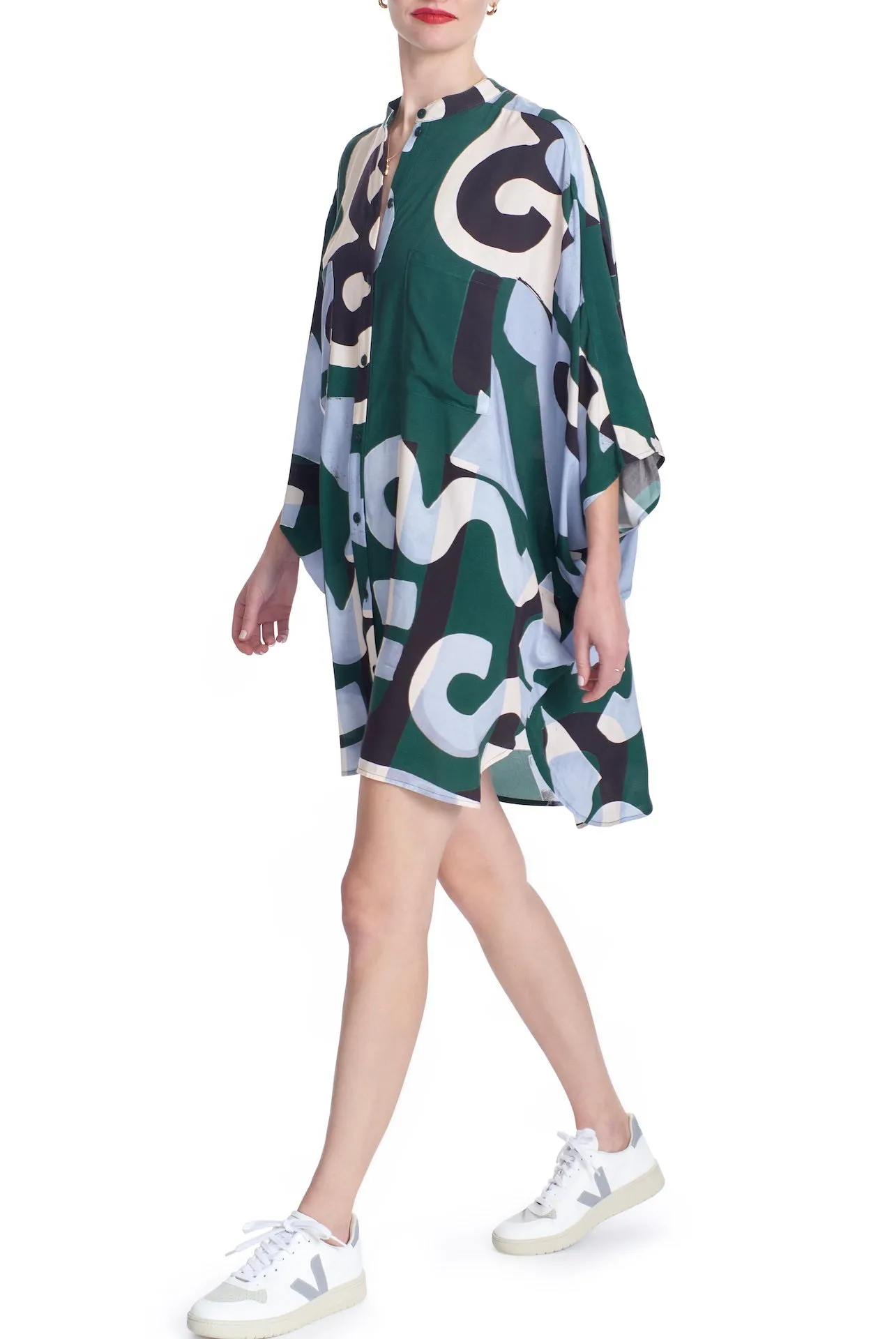 TISDALE SHAWL SHIRTDRESS- Playground- SUSTAINABLE